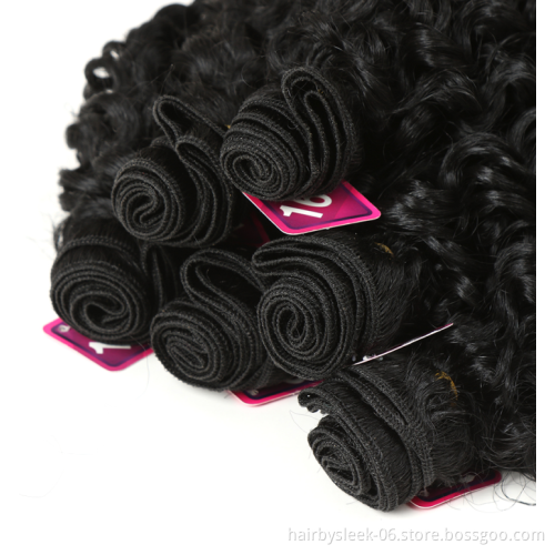 16-20 inches 3 bundles kinky curly with closure synthetic hair  weaving extension afro kinky curl hair for women